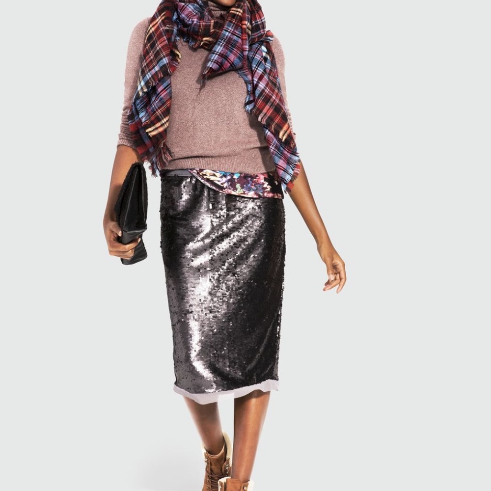 Who What Wear Sequin knee length skirt 1X